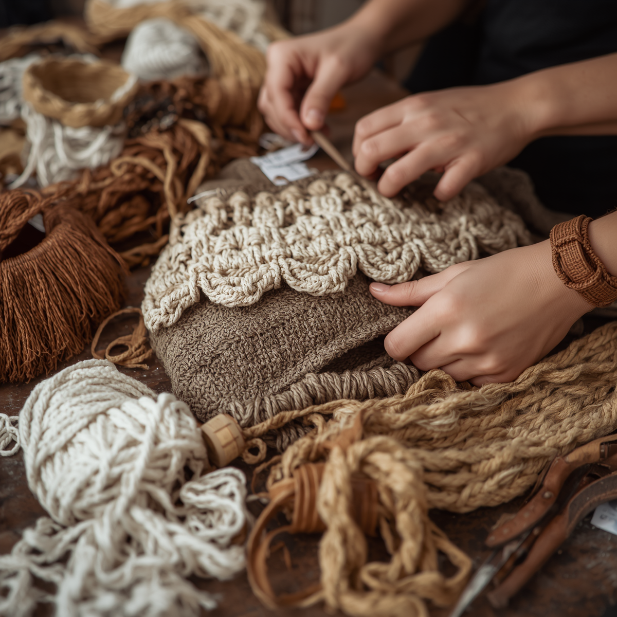 Artisan handcrafting bags in India for Middle East wholesale buyers