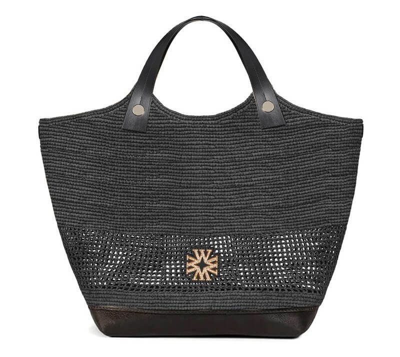 Black Raffia Tote