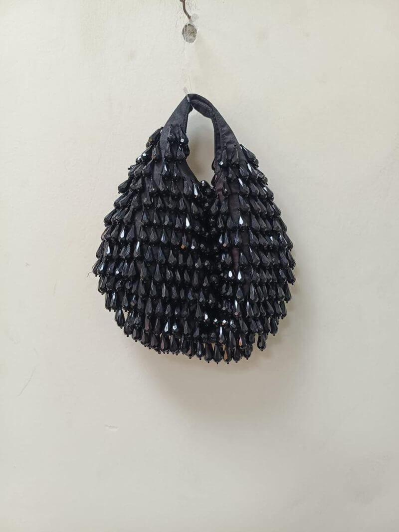 Black Crystal Drop Hobo